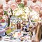 50 Pack Rose Gold Confetti Balloons - Rose Gold and White Balloons, Rose Gold Metallic Balloons for Birthday, Wedding, Engagement, Bachelor, and Bridal Shower Party Decorations